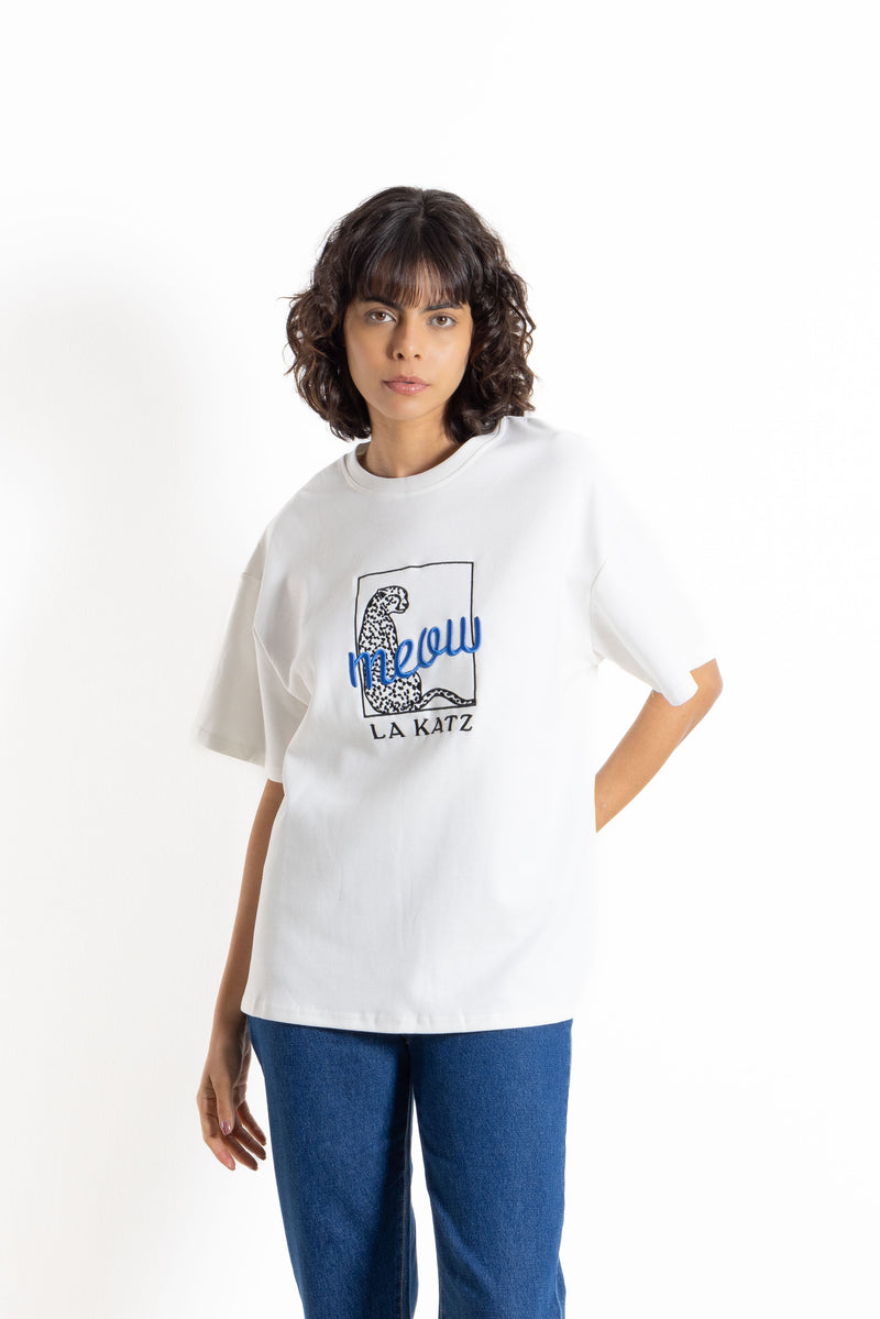 EMBROIDERED OVERSIZED T-SHIRT