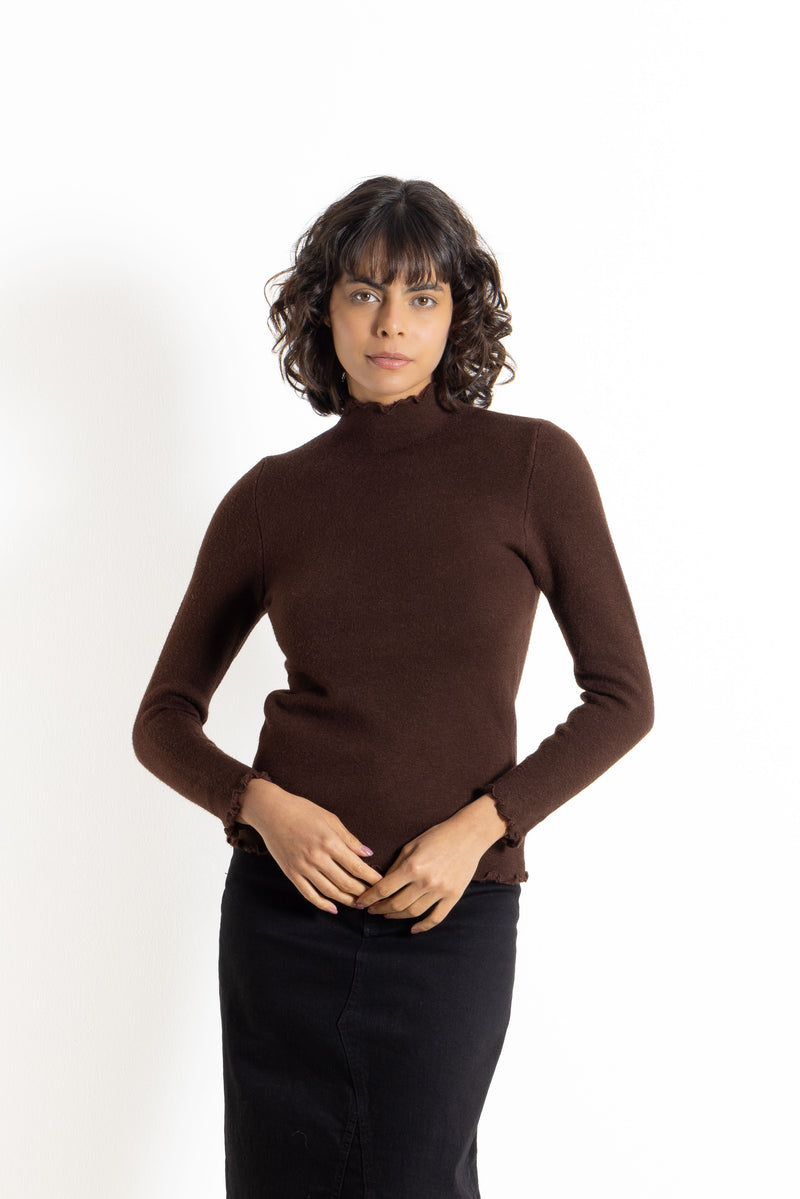 FINE KNIT FITTED TOP