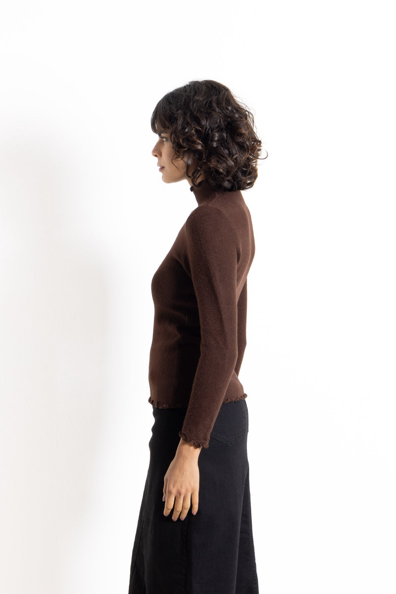 FINE KNIT FITTED TOP