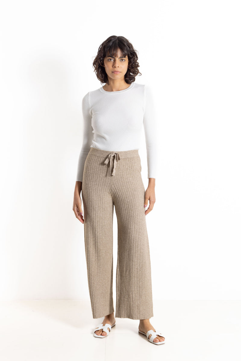 COMFORT TEXTURED KNIT TROUSERS