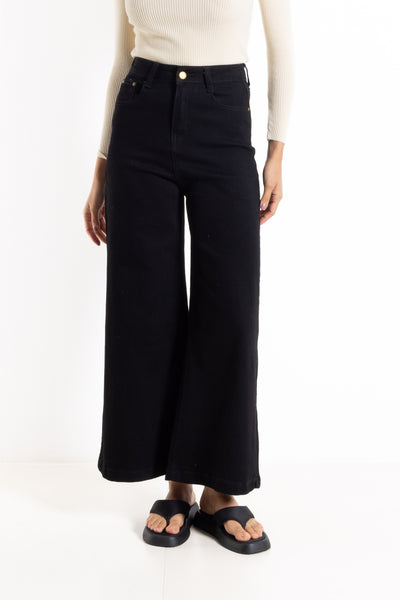 WIDE-LEG CROPPED JEANS