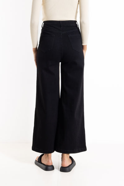 WIDE-LEG CROPPED JEANS