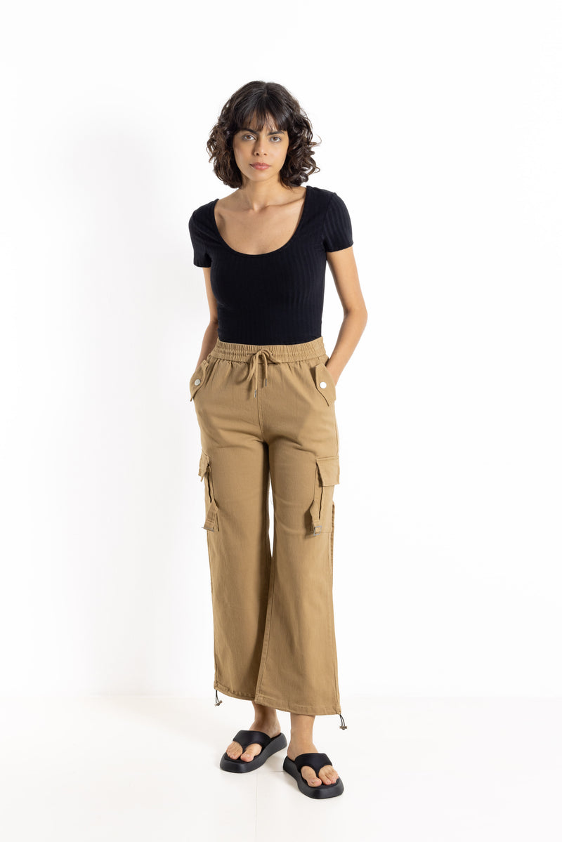 JOGGER-WAIST CARGO TROUSERS