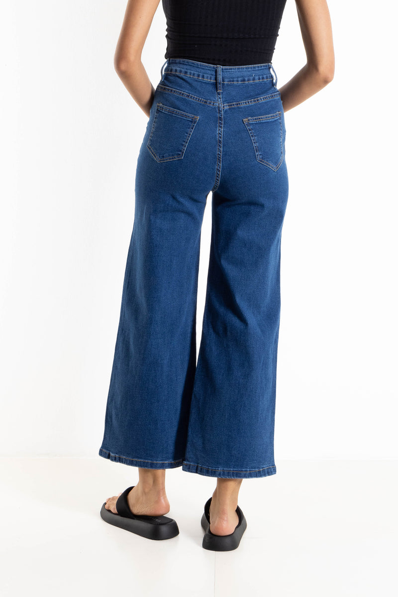 WIDE-LEG HIGH WAIST JEANS