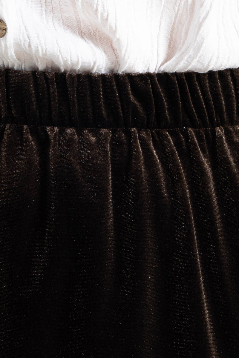 DETAILED COMFORT VELVET SKIRT