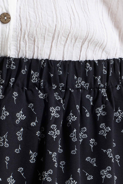 FLORAL PRINTED MIDI SKIRT