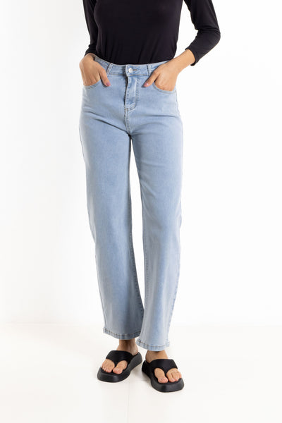 STRAIGHT FIT HIGH-WAIST JEANS