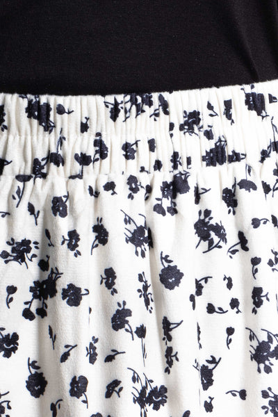 FLORAL PRINTED COMFORT MIDI SKIRT