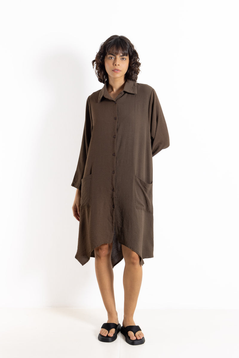 COMFORT SHIRT MIDI DRESS