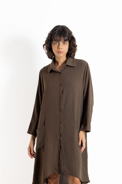 COMFORT SHIRT MIDI DRESS