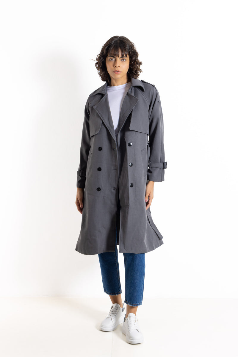 DOUBLE-BRESTED TRENCH COAT